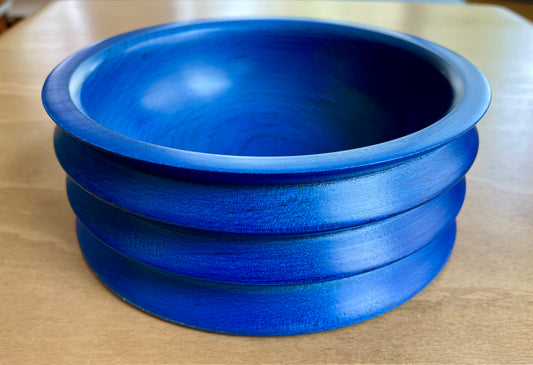 Blue tiered maple bowl #239