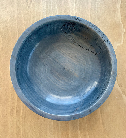 Rustic blue-gray pine bowl #281