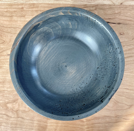 Blue gray rustic pine bowl #284