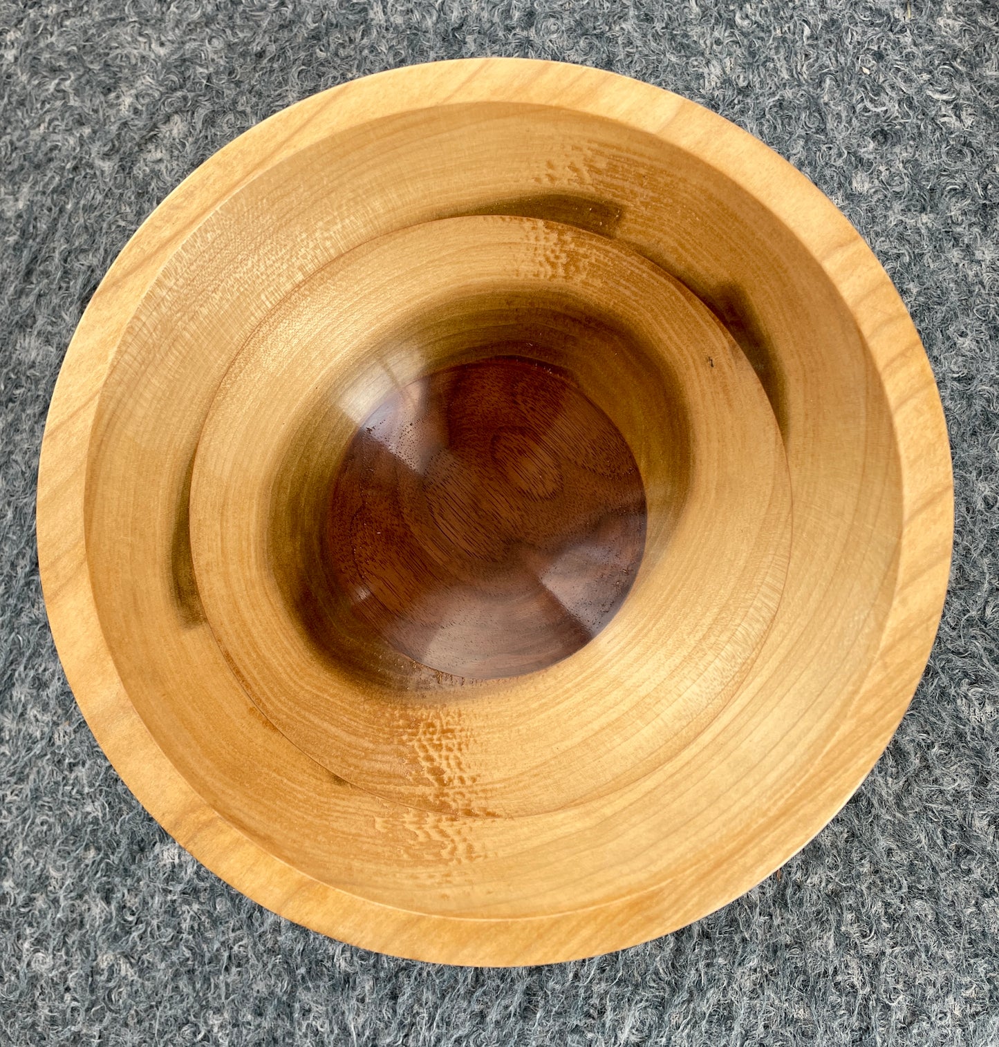 Poplar and walnut bowl #287