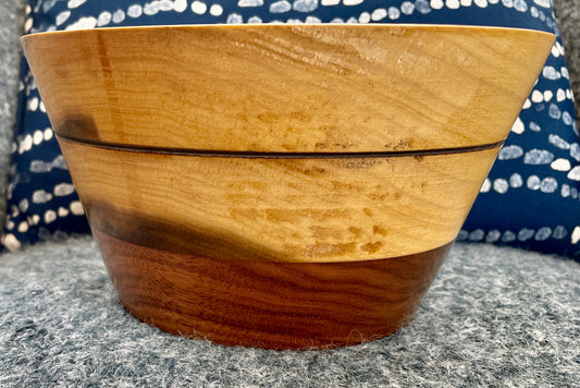 Poplar and walnut bowl #287