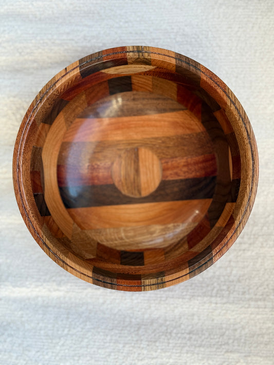 Bowl #321 Multi wood medium sized bowl