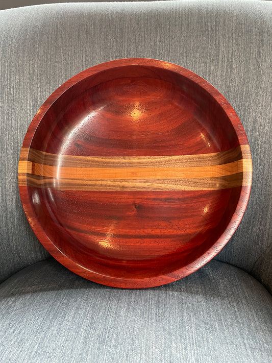 Bowl #346 Large Striped Padouk