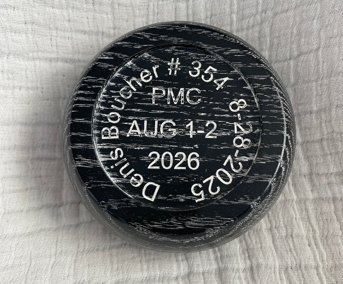 #354 Black and White Glazed Oak Bowl