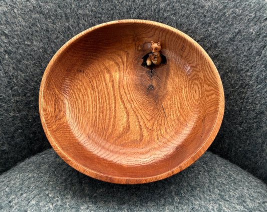 #378 Fox in the Hole Oak bowl
