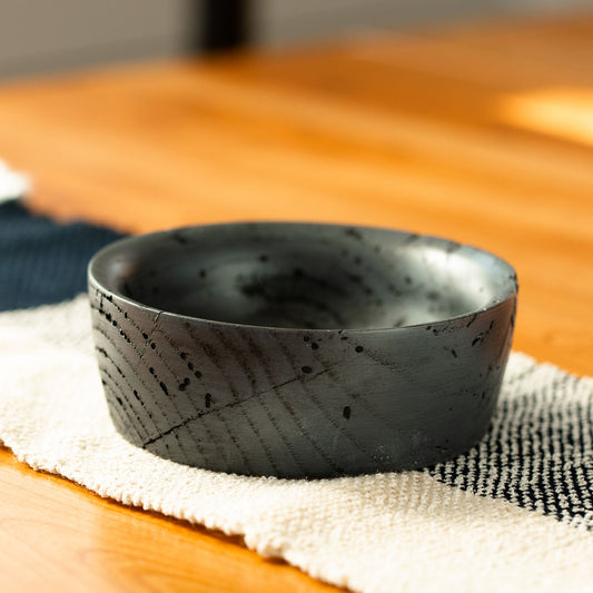Gray Distressed Oak Bowl