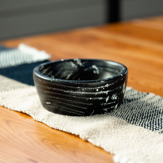 Small Distressed Oak Bowl