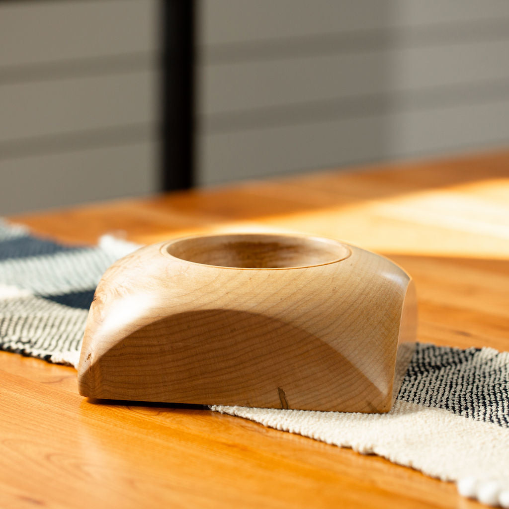 Rounded Block Bowl maple