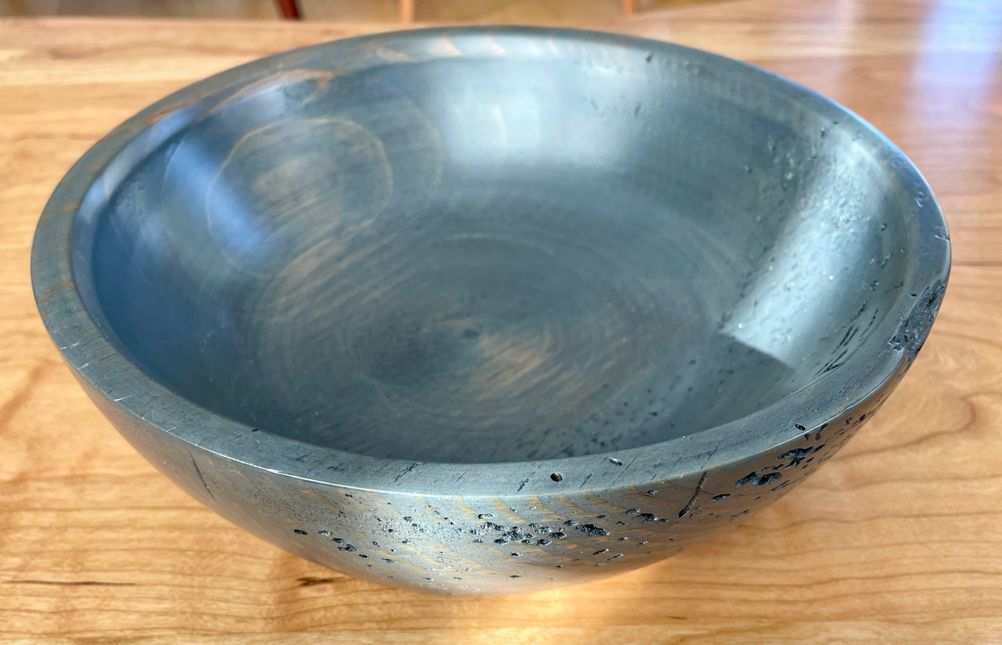 Blue gray rustic pine bowl #284