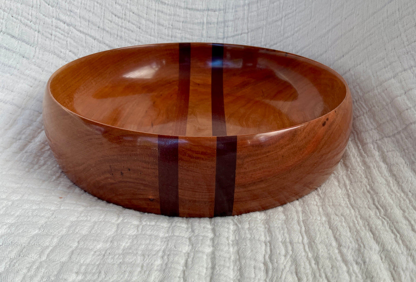Bowl #357 Large Sapele and Cherry striped bowl