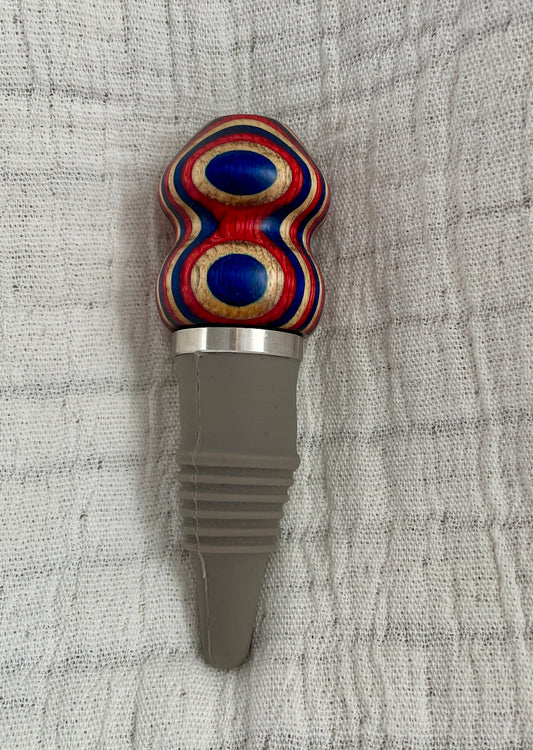 Red, White, and Blue Bottle Stopper