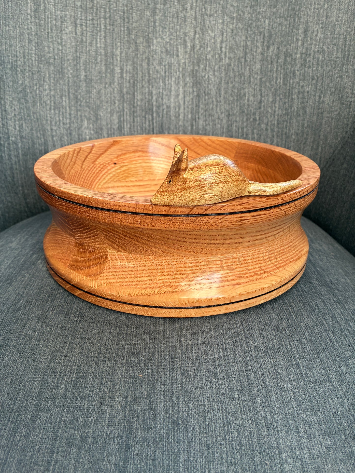 Bowl #362 Red Oak with mouse