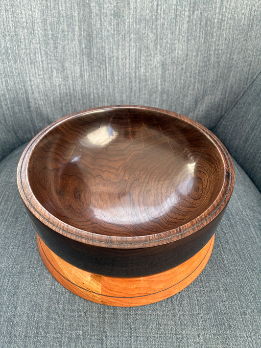 Wood bowl # 374  Walnut & Cherry