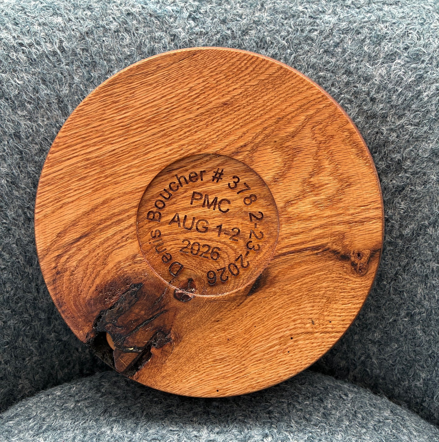 #378 Fox in the Hole Oak bowl